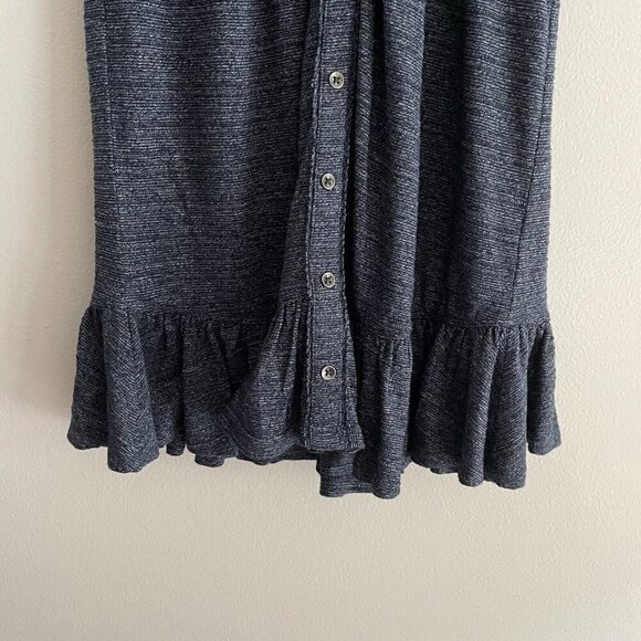Lucky Brand Women S Navy Blue Short Sleeve Elastic Neckline On/Off Shoulder Top - Picture 3 of 10